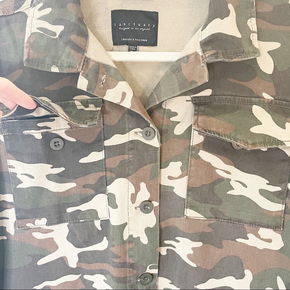 Sanctuary Camo Utility Jacket Shacket - image 4